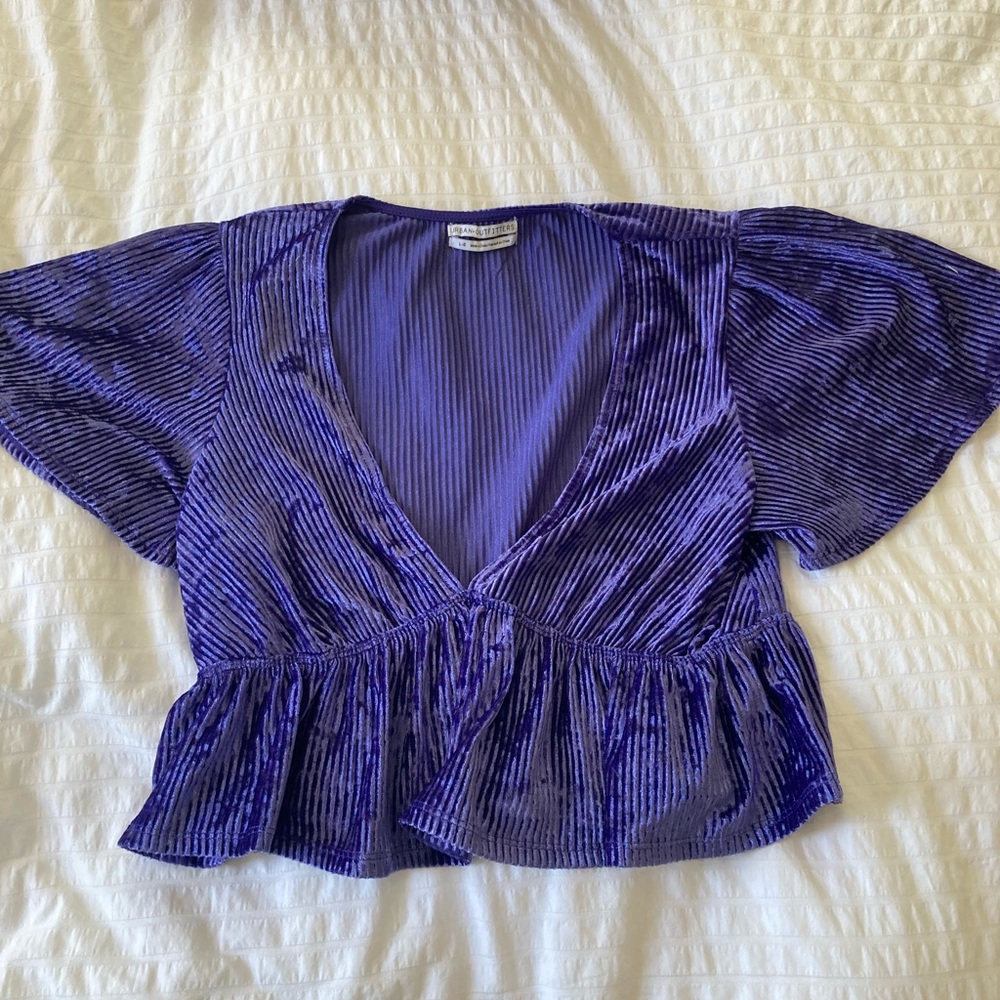 Urban Outfitters Purple Velvety Top